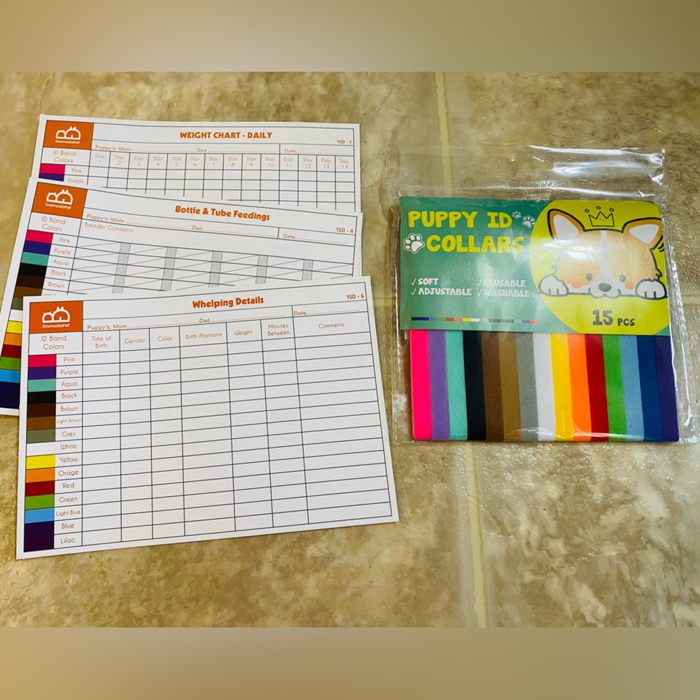 Newborn puppy collars